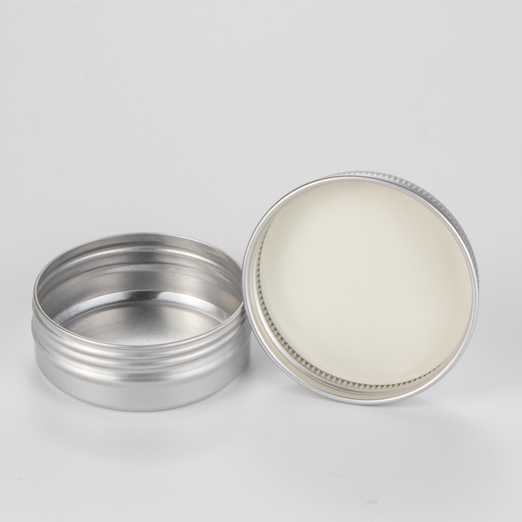 Luxury 10 15 20 30 50 60 80 100 150 200 gram makeup flat face cream containers silver aluminum tin jar with lid