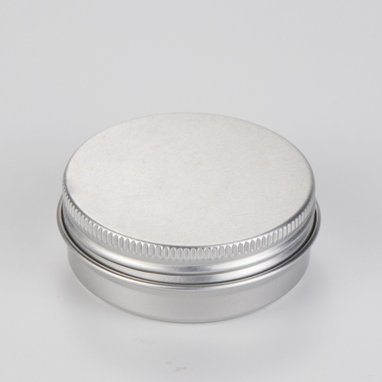 Luxury 10 15 20 30 50 60 80 100 150 200 gram makeup flat face cream containers silver aluminum tin jar with lid