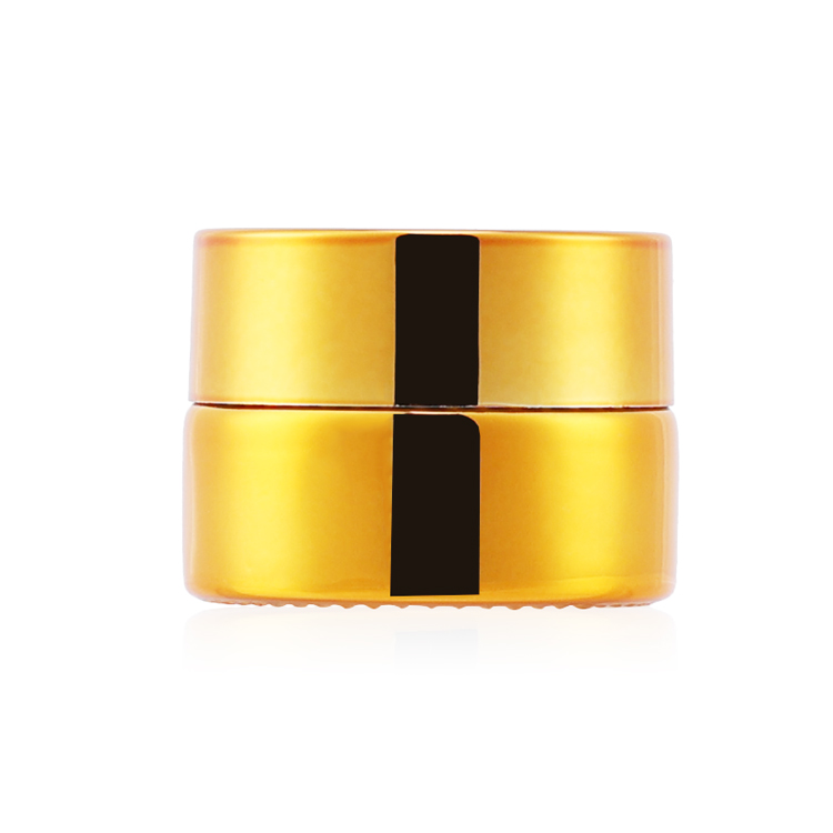 Luxury 10 30 50 100g 1 3.3oz empty lotion electroplate shiny gold skin care cream packaging glass jar with screw lid