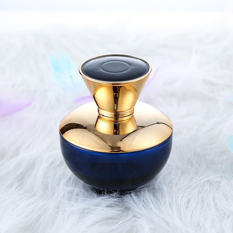 Luxury 100ML Black Cosmetic Bottles Spray Bottle Perfume Glass Round Bottle