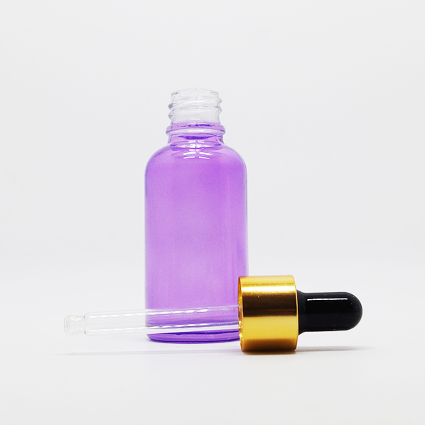 Luxury 100ml 50ml Gold Lid Empty Glass Bottle Makeup Containers Refillable Packing UV Golden Essential Oil Bottles