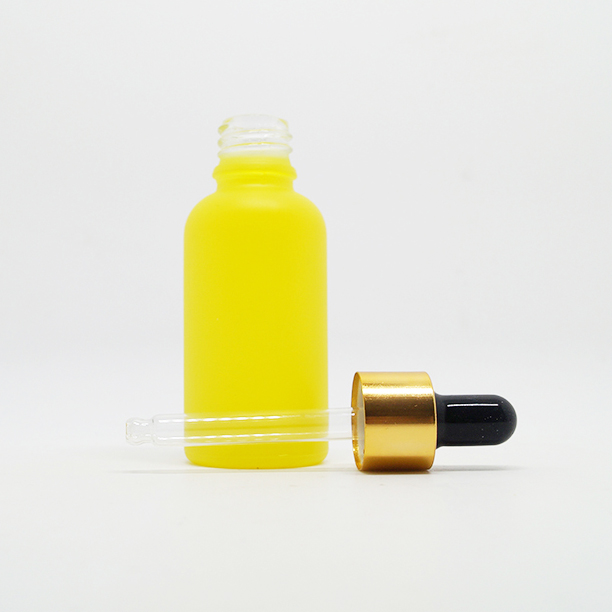 Luxury 100ml 50ml Gold Lid Empty Glass Bottle Makeup Containers Refillable Packing UV Golden Essential Oil Bottles