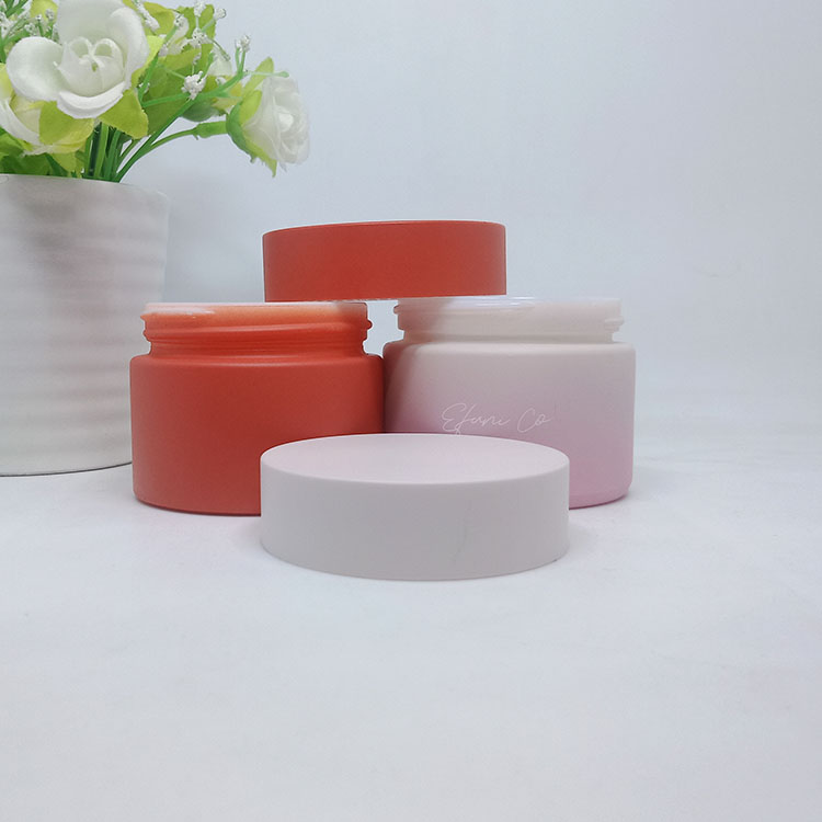 Luxury 10g 15g 20g 30g painting White and red Porcelain Cosmetics Packaging Cream Glass Jar with plastic lid