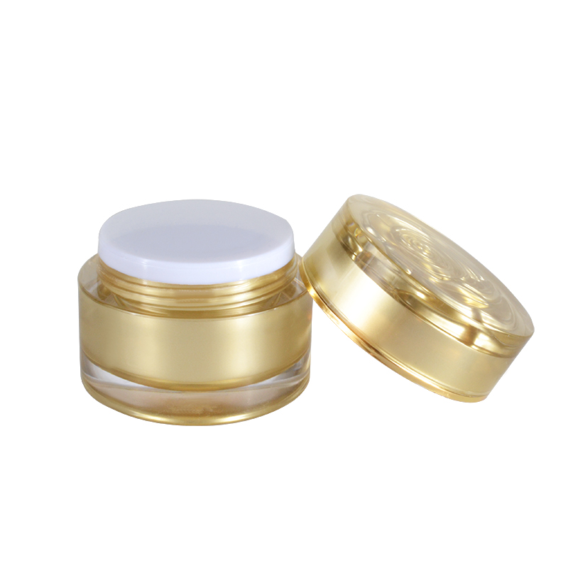 Luxury 10g face cream makeup container powder cosmetics acrylic jar with screw rose lid