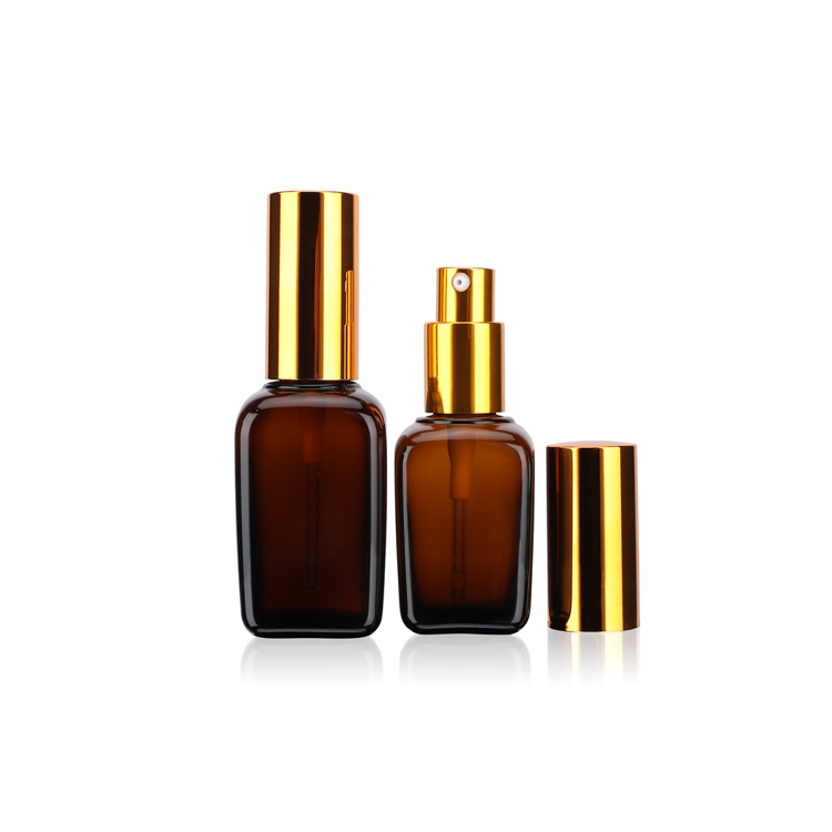 Luxury 10ml 15ml 20ml 30ml 50ml 100ml amber clear glass perfume bottle with aluminum pump spray cap