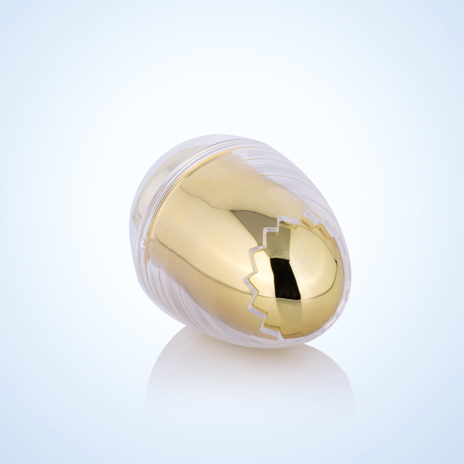 Luxury 15g 20g 30g oval shape cosmetic container acrylic cream jar Egg shape jar