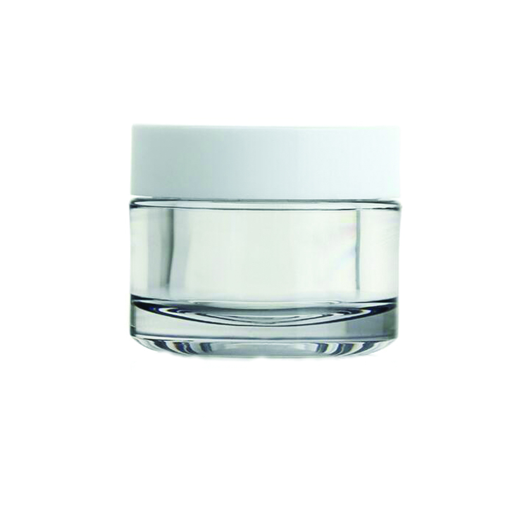 Luxury 15g 30g 50g 100g Clear PETG Plastic Cosmetic Cream Jar with Silver Double Wall Lid