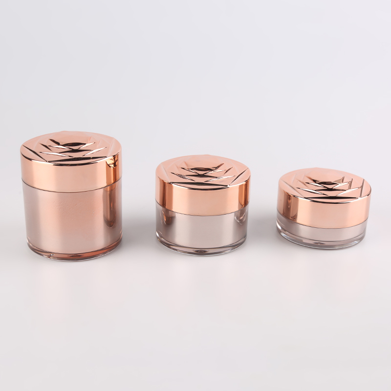 Luxury 15g 30g 50g Pink Plastic Cosmetic Jars Acrylic Body Eye Cream Jar
