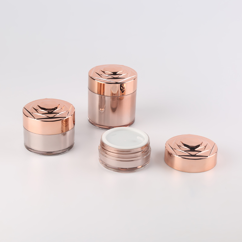Luxury 15g 30g 50g Pink Plastic Cosmetic Jars Acrylic Body Eye Cream Jar