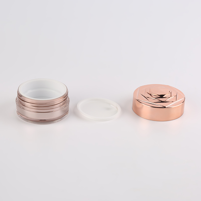 Luxury 15g 30g 50g Pink Plastic Cosmetic Jars Acrylic Body Eye Cream Jar