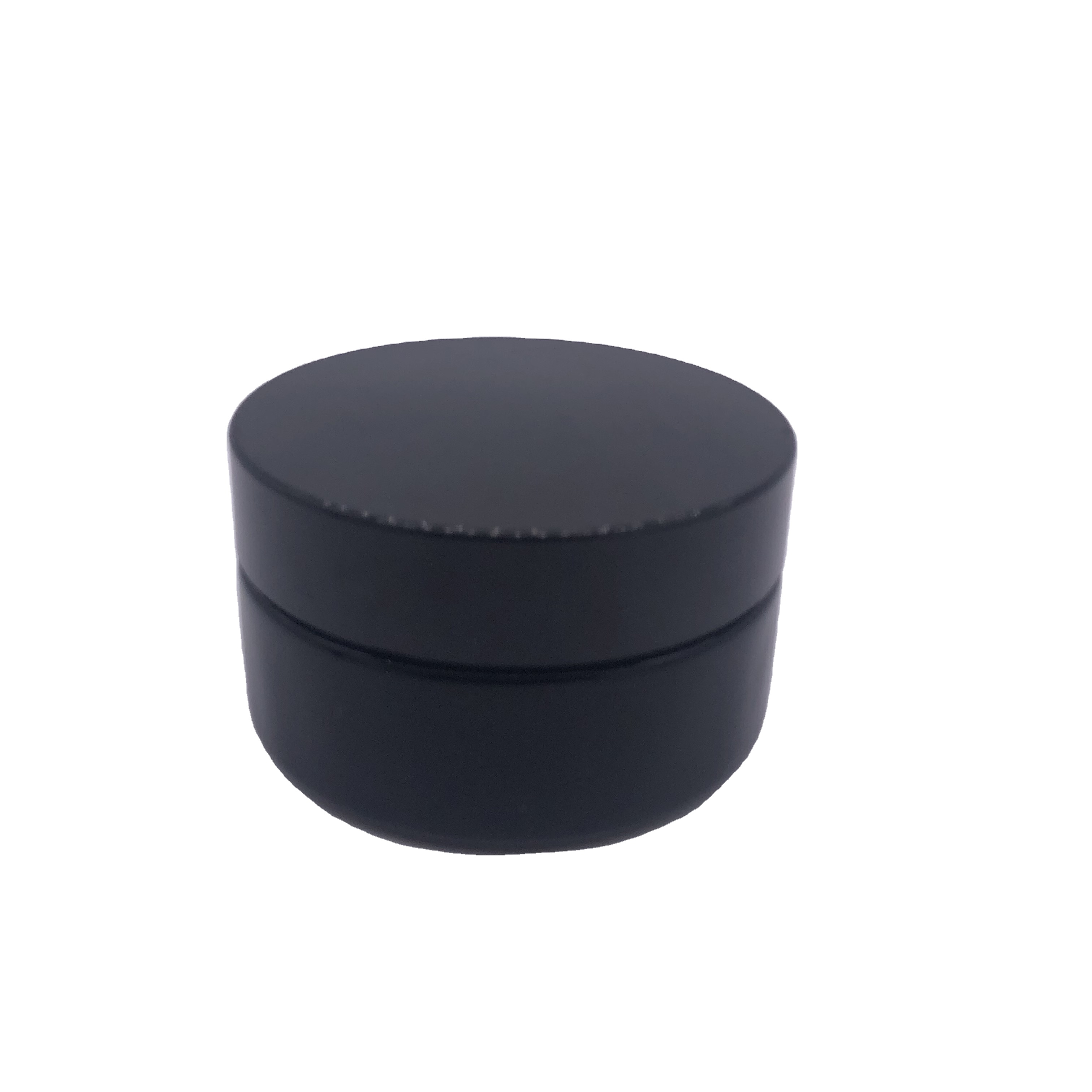 Luxury 15g 30g 50g empty custom cosmetic black glass matt cosmetic jar packing with cap for skincare