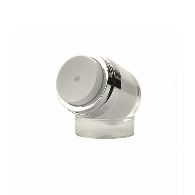 Luxury 15g 30g 50g press airless acrylic cream pump container jars for PP Double wall cosmetics personal care lotion packaging