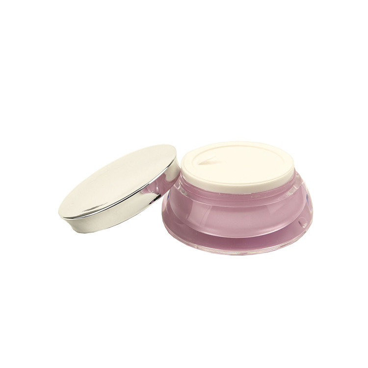 Luxury 15g 30g skincare lotion cream container empty round black double wall bamboo cosmetic acrylic 20ml jar with bamboo lid