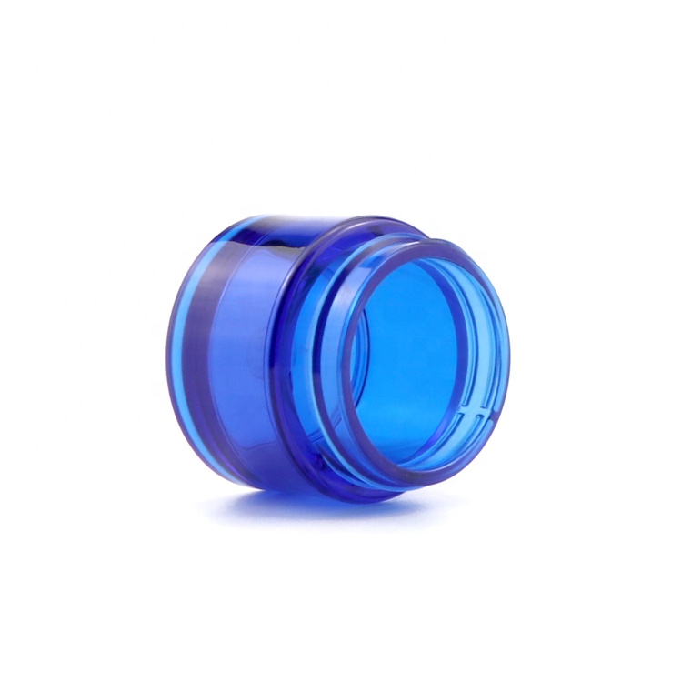 Luxury 15g 50g empty round dark color eye cream thick based petg plastic inner liner cosmetic jar with golden lids