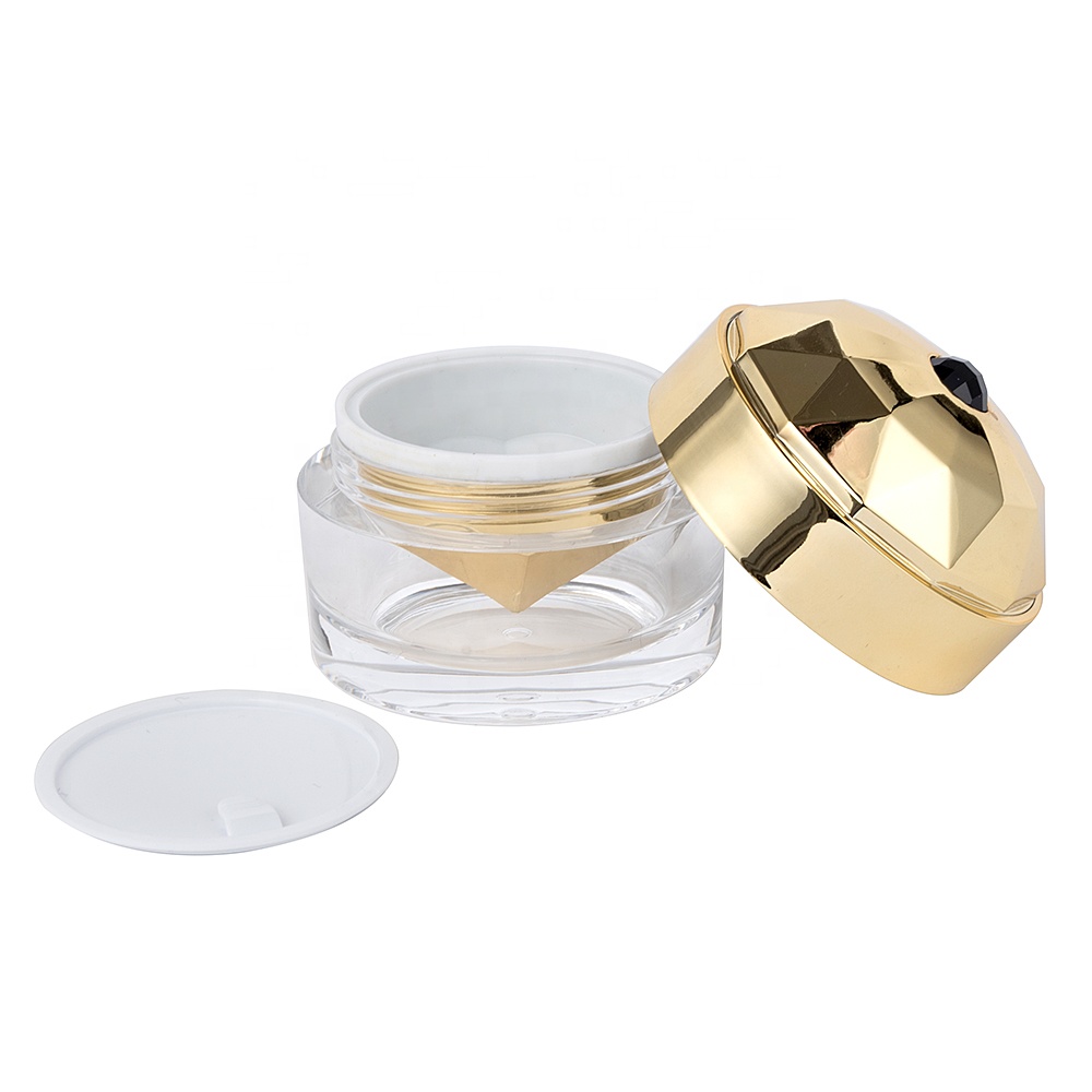 Luxury 15ml 30ml 50ml Acrylic Cosmetic Jar with special design cap