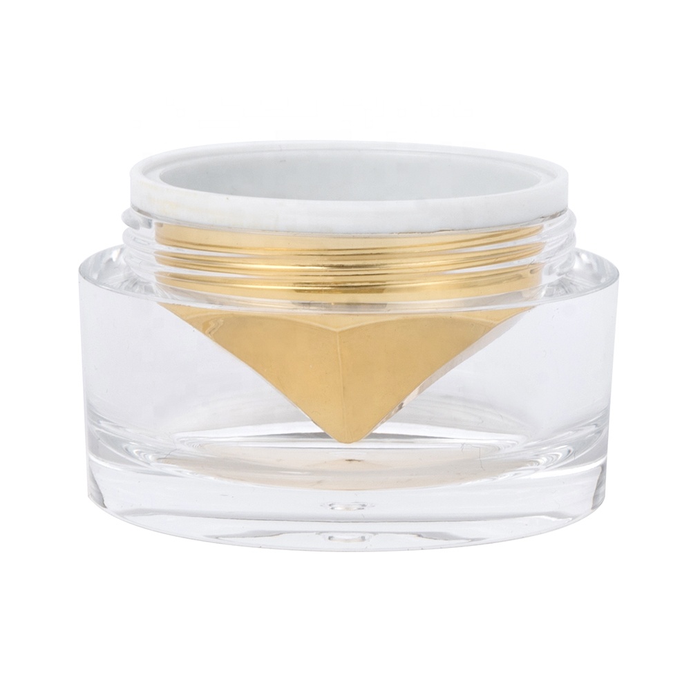 Luxury 15ml 30ml 50ml Acrylic Cosmetic Jar with special design cap
