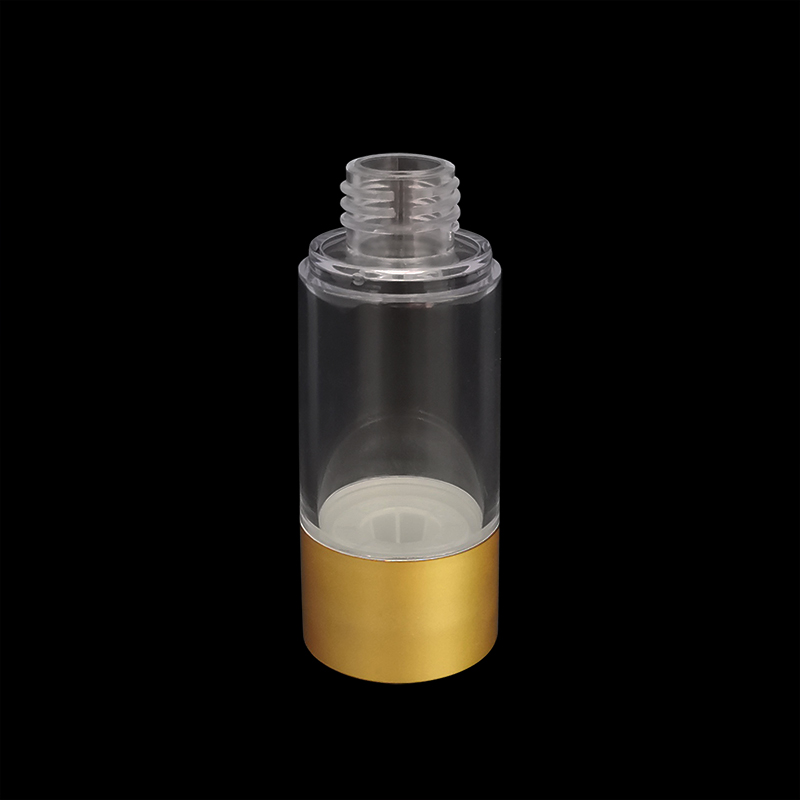 Luxury 15ml 30ml 50ml vacuum cosmetic packaging lotion cream makeup gold airless aluminum spray pump plastic bottle