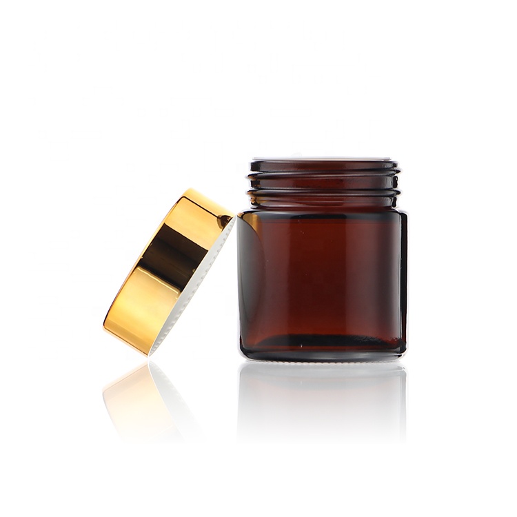 Luxury 1oz 4oz 8oz 250ml Glass Face Hair Conditioner Cream Amber Jars