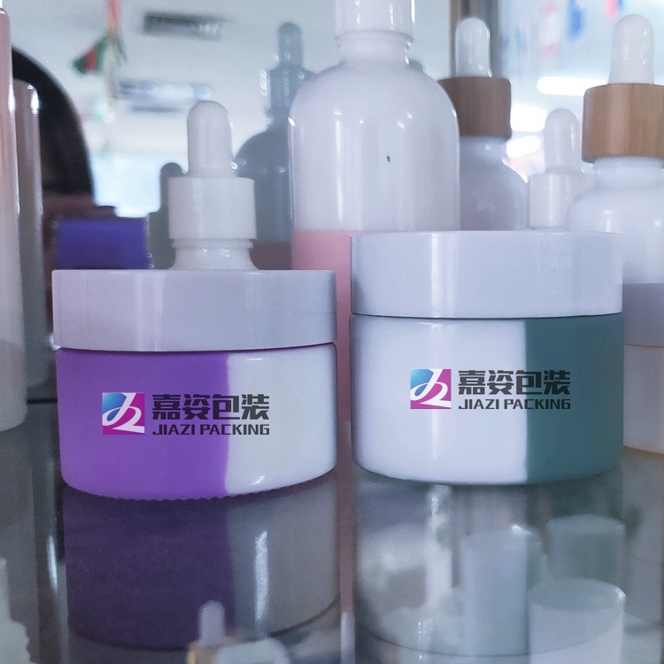 Luxury 1oz white Ceramic glass skincare packaging essential oil ceramic white dropper bottles for oil