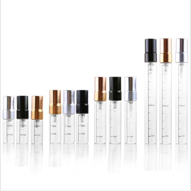 Luxury 2.5Ml 3Ml 5Ml 10Ml Clear Empty Glass Pump Spray Cosmetic Perfume Bottle