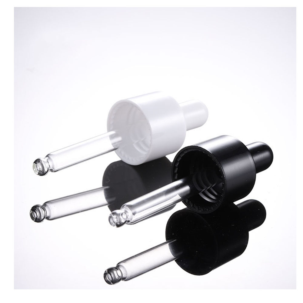 Luxury 20ml 30ml 40ml 50ml 60ml 80ml flat shoulder Dropper bottle serum essential oil liquid bottle with pipette dropper