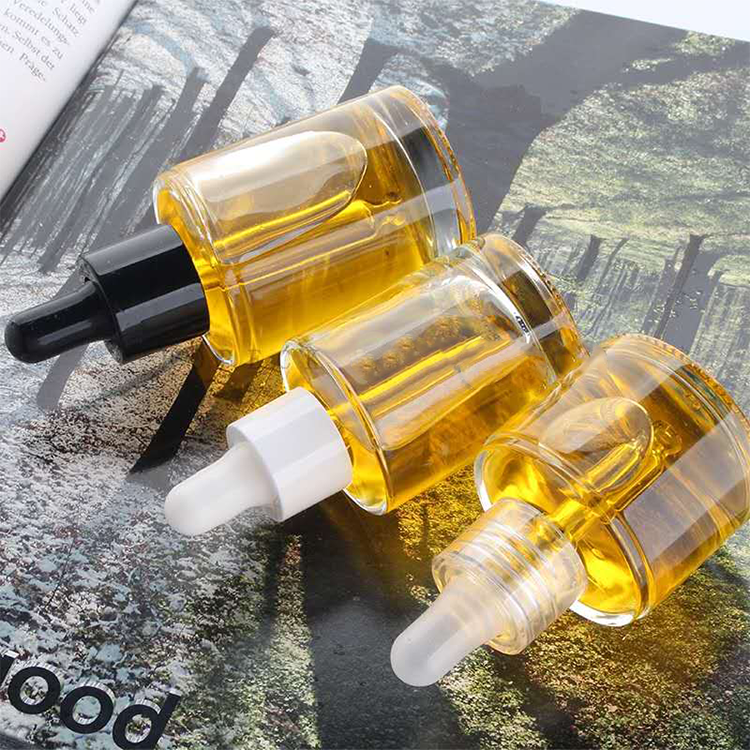 Luxury 20ml 30ml 50ml 100ml empty cosmetic face lotion cream glass bottle jar package set with spray pump