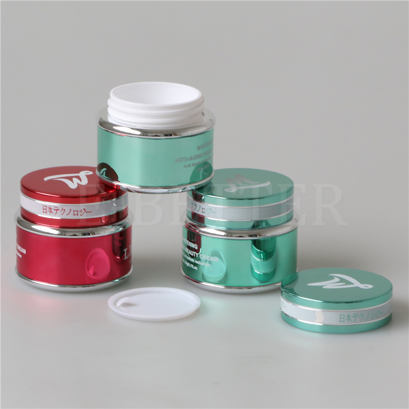 Luxury 20ml 50ml empty plastic cosmetic cream jars packaging