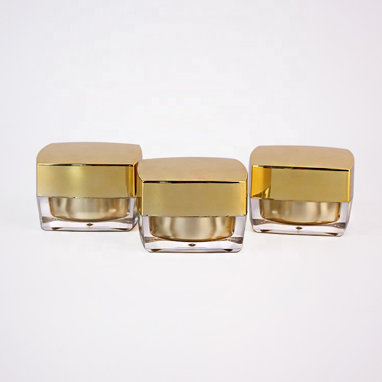 Luxury 25g customized square acrylic face cream jars cosmetic container