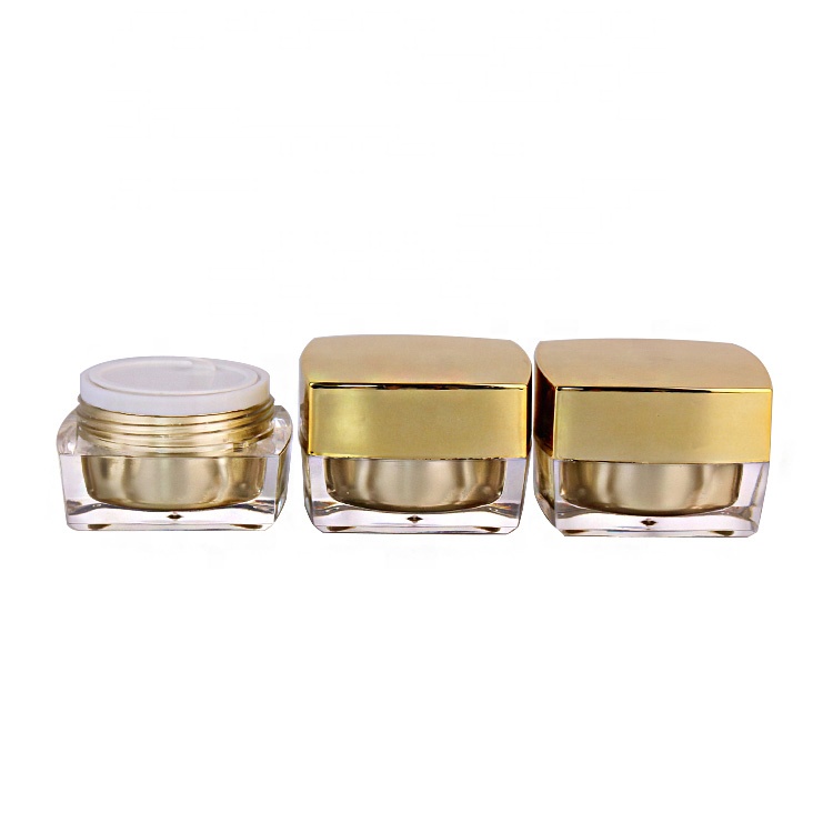 Luxury 25g customized square acrylic face cream jars cosmetic container