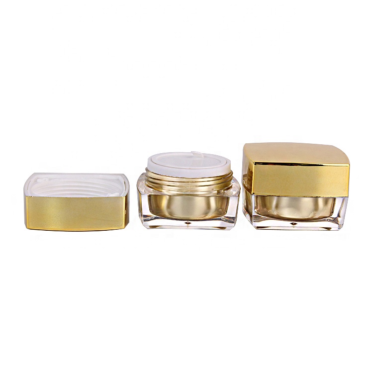 Luxury 25g customized square acrylic face cream jars cosmetic container