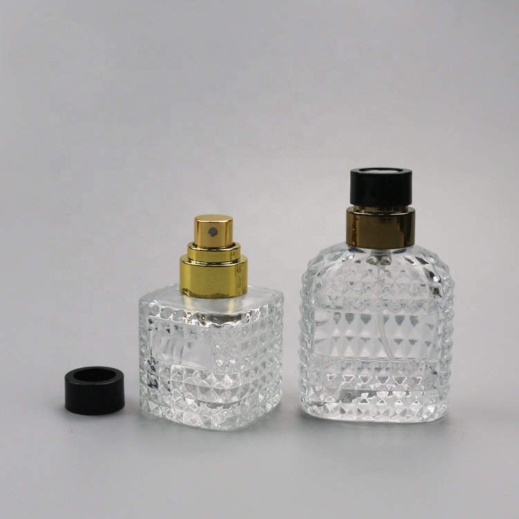 Luxury 25ml & 30 ml perfume glass bottle cube perfume bottle