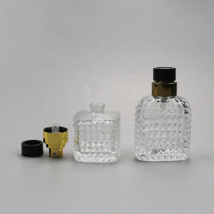 Luxury 25ml & 30 ml perfume glass bottle cube perfume bottle