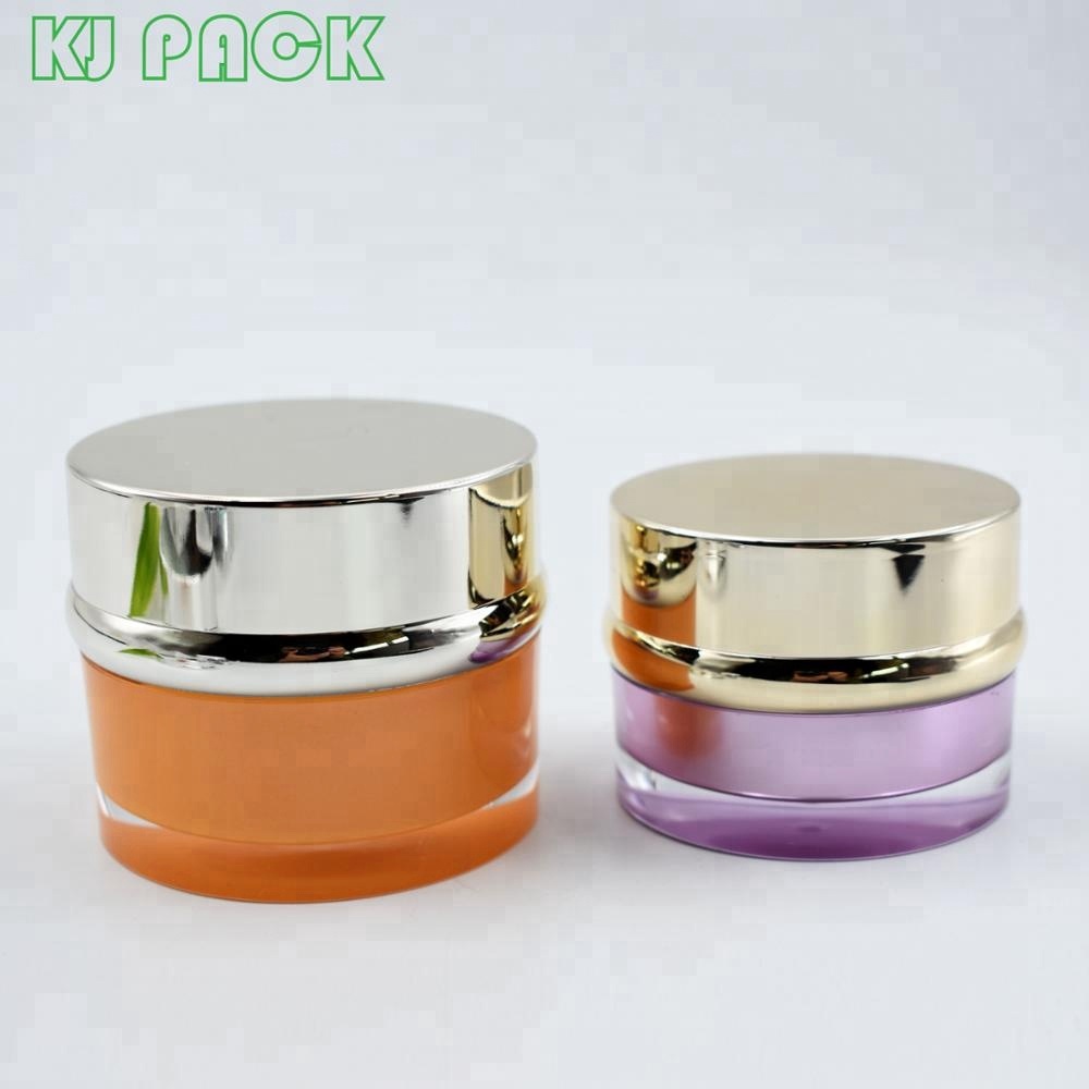 Luxury 3.3oz/100ml 60ml 30ml 80ml inside spray on clourful acrylic cream jar