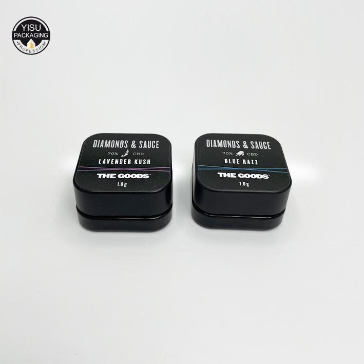 Luxury 3 5 7 gram mini cbd wax oil smell proof container clear thick wall childproof small concentrate glass jar for dab