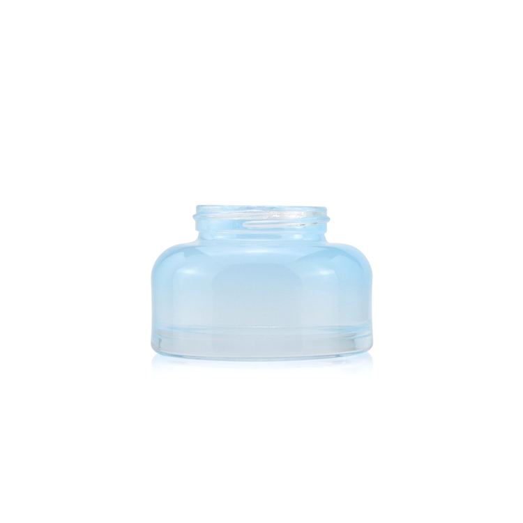 Luxury 30 gram 50ml empty cosmetic container face cream glass jar bottle with white lid for skin care