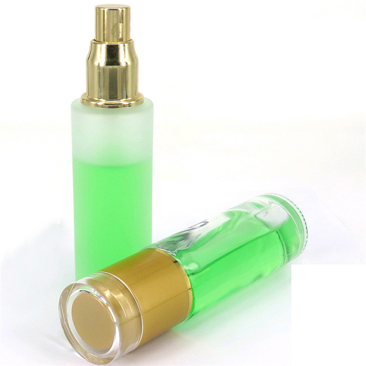 Luxury 30Ml 50Ml 100Ml Chrome Glass Airless Pump 4Oz Cosmetic Jar With Lotion Lid