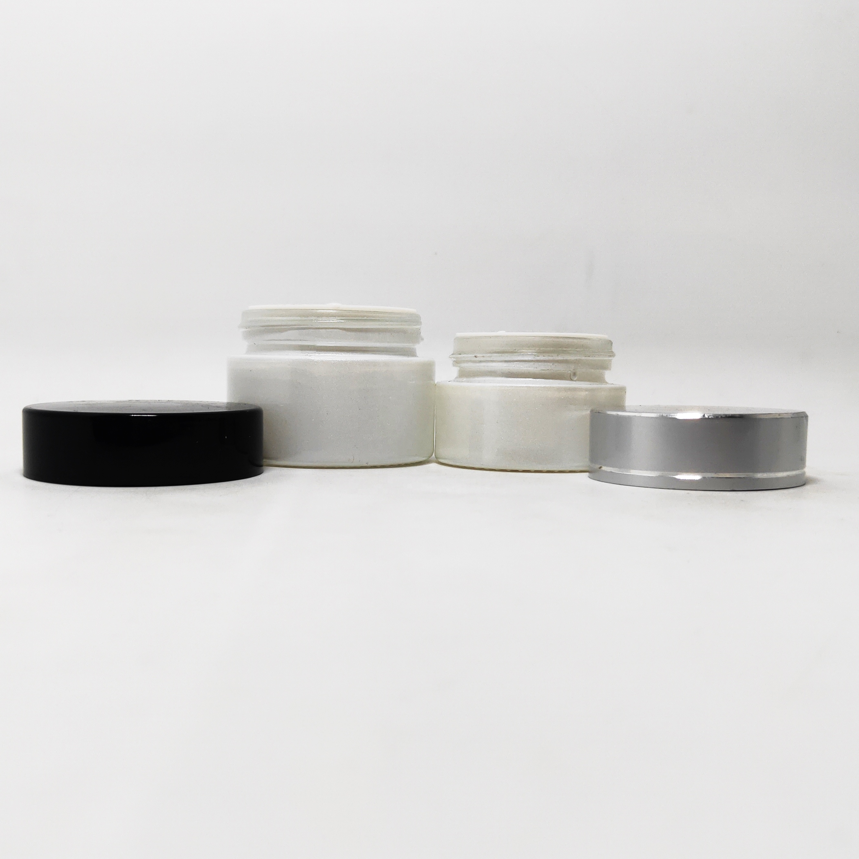 Luxury 30g 50g 60g cosmetic coloured glass jars with packaging paper box