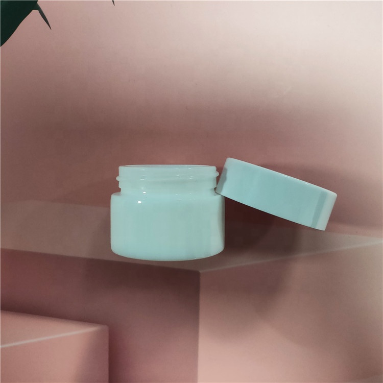 Luxury 30g 50g cosmetic ceramic packing containers large porcelain white cream opal glass jar 15 ml