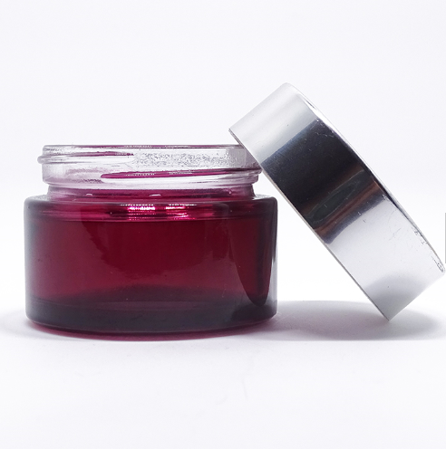 Luxury 30g 50g white round cosmetic glass cream jar