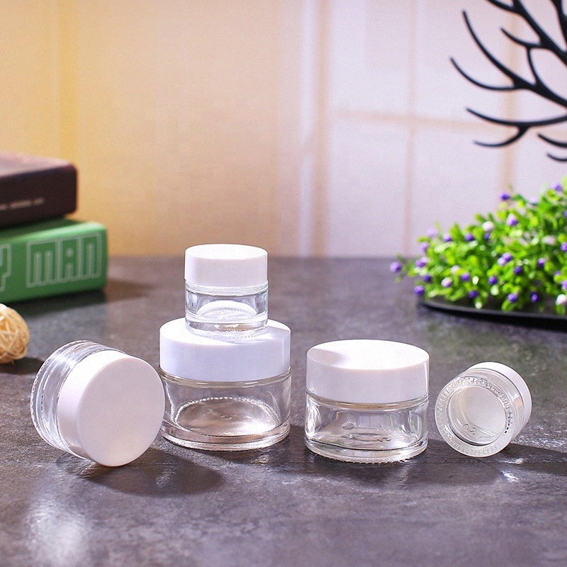 Luxury 30g glass package jar cosmetic cream peanut butter jar empty