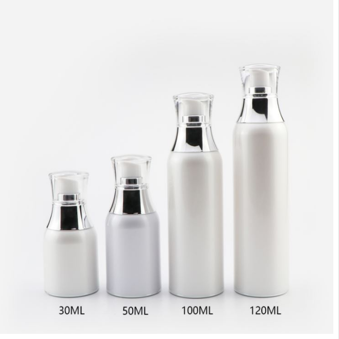 Luxury 30ml 50ml 100ml 120ml white acrylic lotion airless pump bottle