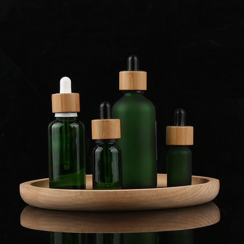 Luxury 30ml 50ml 60ml 100ml custom silk screen printing design on glass dropper bottle