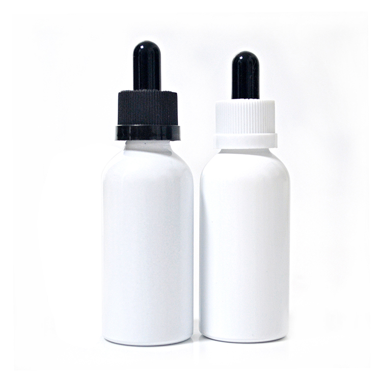Luxury 30ml 50ml 60ml e liquid essential oil aluminum dropper bottle