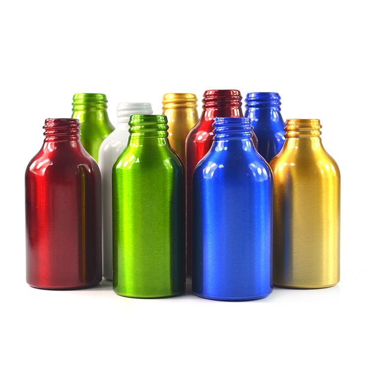 Luxury 30ml 50ml 60ml e liquid essential oil aluminum dropper bottle