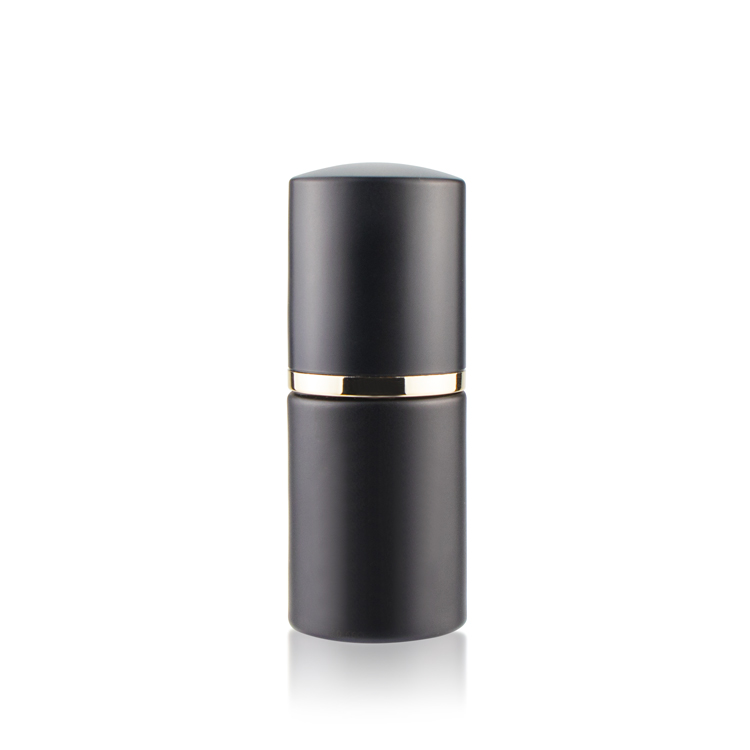 Luxury 30ml 50ml 80ml small cosmetic pump lotion serum bottles packaging container black glass bottle for skincare