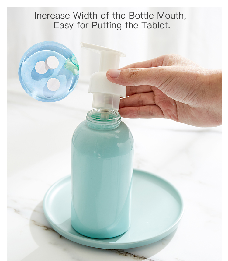 Luxury 350 ml Wide Mouth Glass Hand Soap Bottle with Foaming Pump Dispenser with Silicone Sleeve