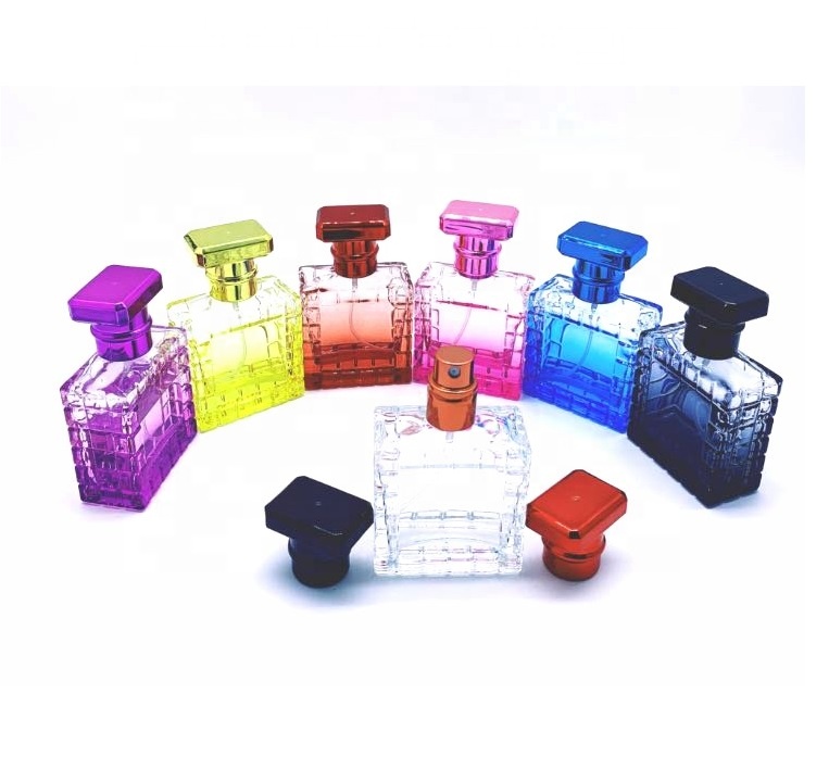 Luxury 35ML gradient color perfume spray bottle with low MOQ