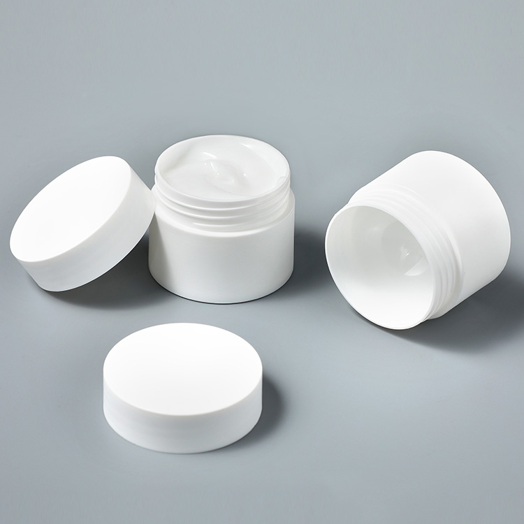 Luxury 3g 5g 10g 15g 30g 50g 3oz Cosmetic Empty White Thicken Matte face Cream Jar With gel polish Lid