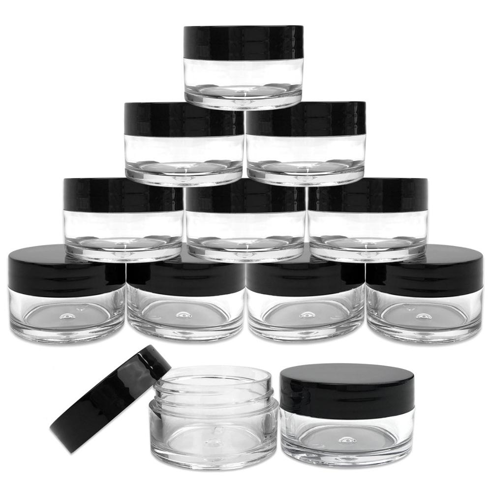 Luxury 4oz 6oz 8oz PET Plastic Cosmetic jar with Screw Bamboo Lids for Travel Storage Free Sample
