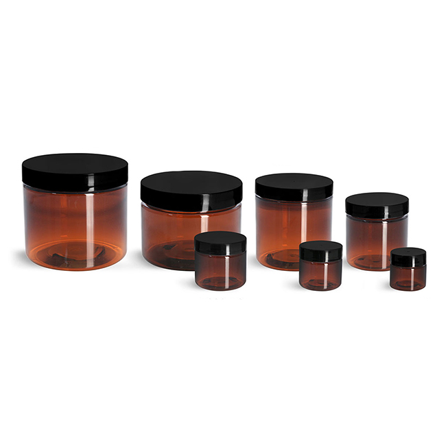 Luxury 4oz 6oz 8oz PET Plastic Cosmetic jar with Screw Bamboo Lids for Travel Storage Free Sample